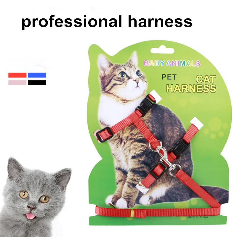 Nylon Cat Harness & Leash Set Pet Kitten Small Dogs Nylon Strap Belt