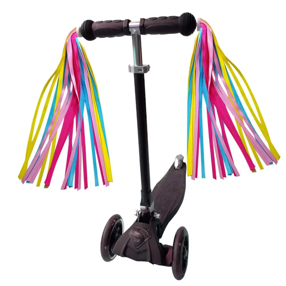 1 Pair Of Children Bike Streamers Bicycle Handlebar Ribbon Kids Scooter Tassels