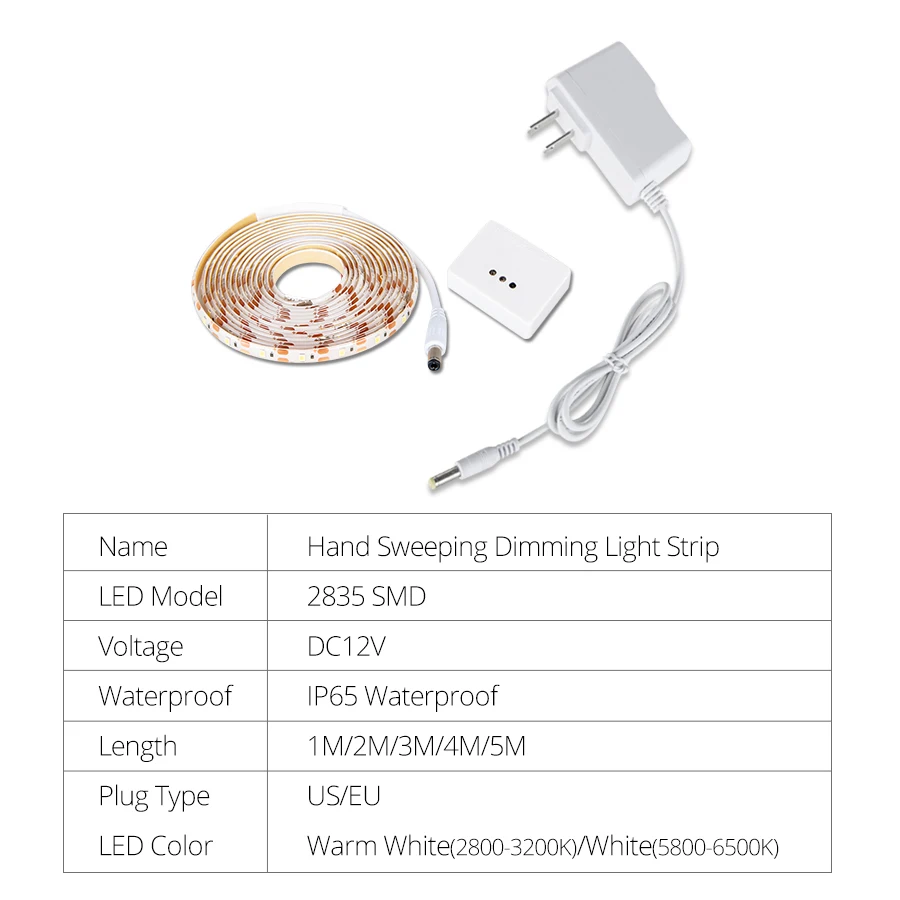 اليد الاجتياح Moiton الاستشعار LED ضوء تحت الكابين 1-5 m 60 المصابيح/m 12 V SMD 2835 LED قطاع ليلة مصباح ديود الشريط للمطبخ غرفة نوم