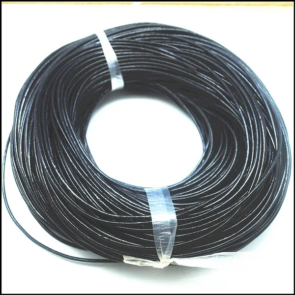 

100 meters Genuine black leather cords bracelets ropes jewelry wire size 1.0mm 1.5mm 2.0mm jewelry findings jewelry accessory