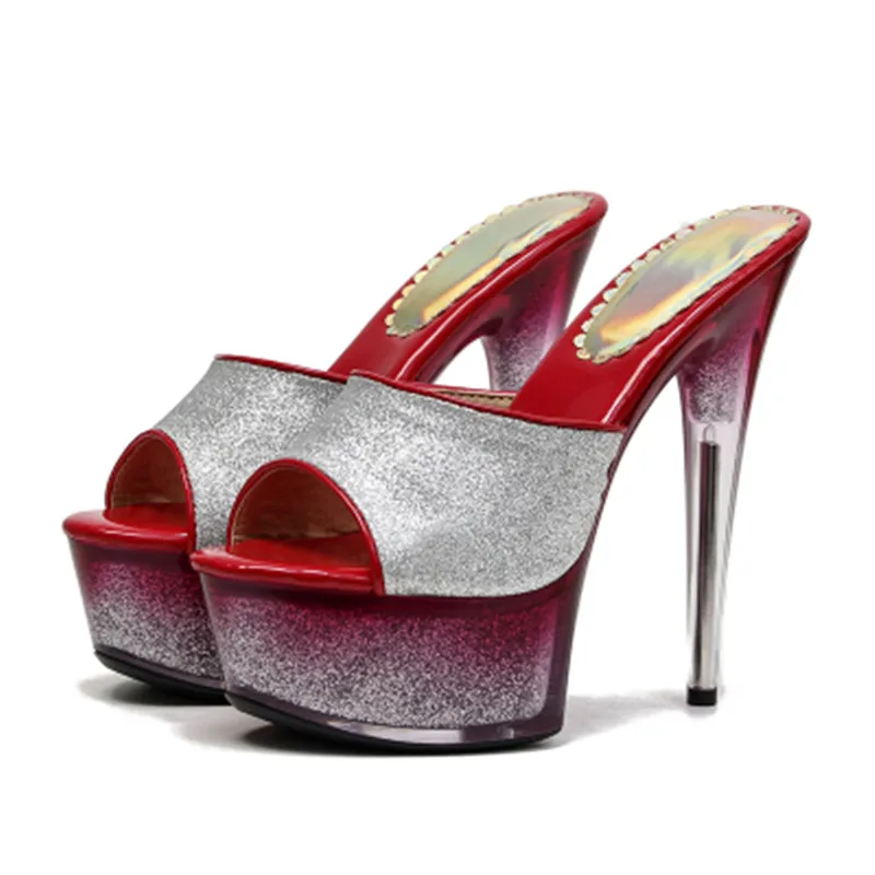 Обувь последнего стиля 15 см модель подиума сценического шоу тапочки для ночного
