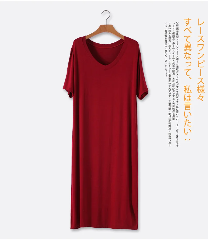 LZJN Women Summer Dress Loose Soft Modal Casual Midi Dress Solid Black 5 Colors Base Shirt Dress Plus Size Vestido verano (18)