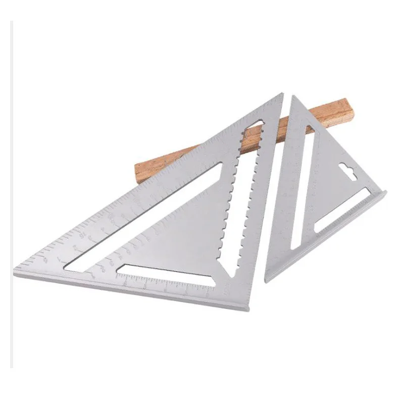 

7" Triangle Square Ruler Aluminum Alloy Speed 90 degree Square Protractor Miter For Carpenter Measurement Tool