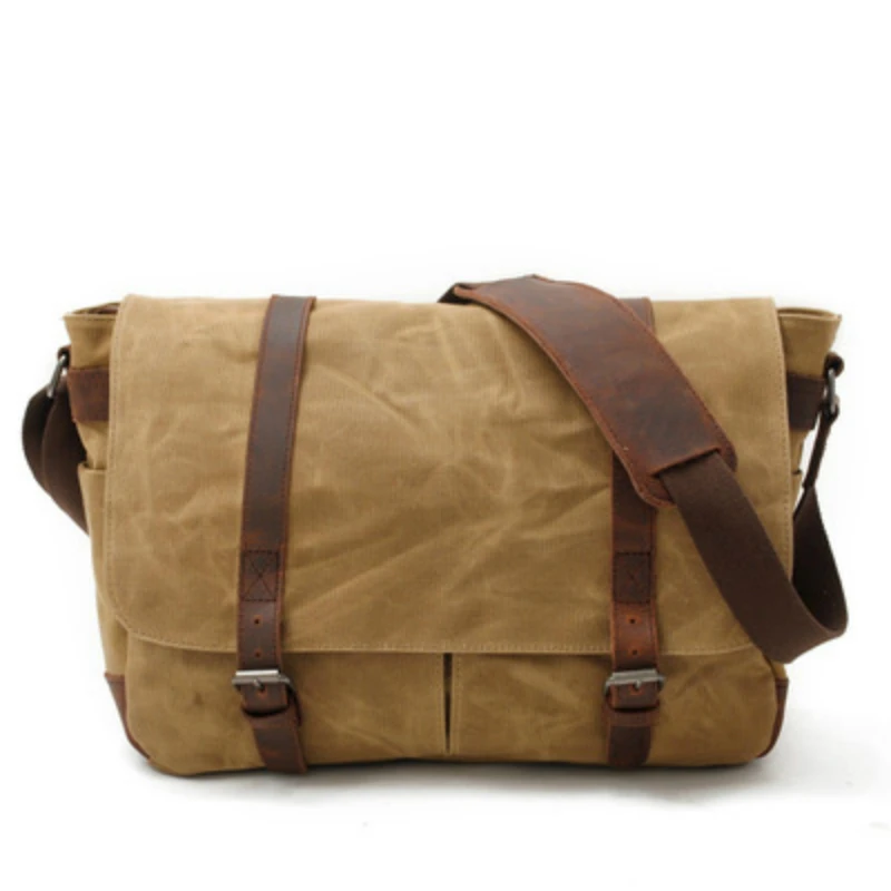  Portable Vintage Canvas DSLR Camera Shoulder Bag Diagonal Shoulder Messenger Bag for Canon for Niko