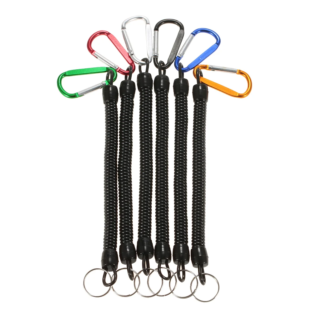 6PCS Fishing Ropes Coiled Lanyards Boating Tackle Fish Tools Fishing