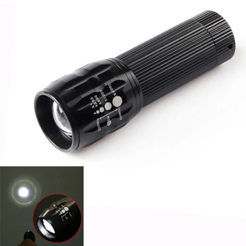 Мини-zoomable 3 Вт CREE Q5-XPE 1000lm зум тактический фонарь AAA батарея фонарик Фонарь Лампа