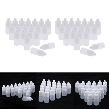 

Pack of 40pcs, Mini Refillable Empty Eye Drops Makeup Cosmetic Travel Bottles, 3ml