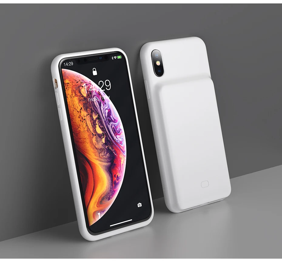 Чехол для зарядного устройства Baseus для iPhone Xs Max XR Xs power Bank силиконовый чехол для iPhone power bank внешний аккумулятор