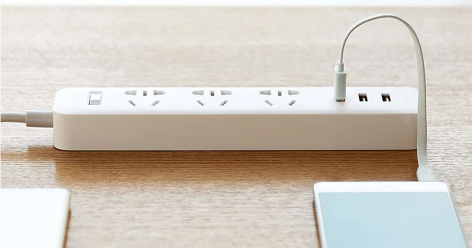 Xiao mi jia mi power Strip 2A Быстрая зарядка 3 USB удлинитель 3 стандартные розетки EU адаптер для домашнего использования