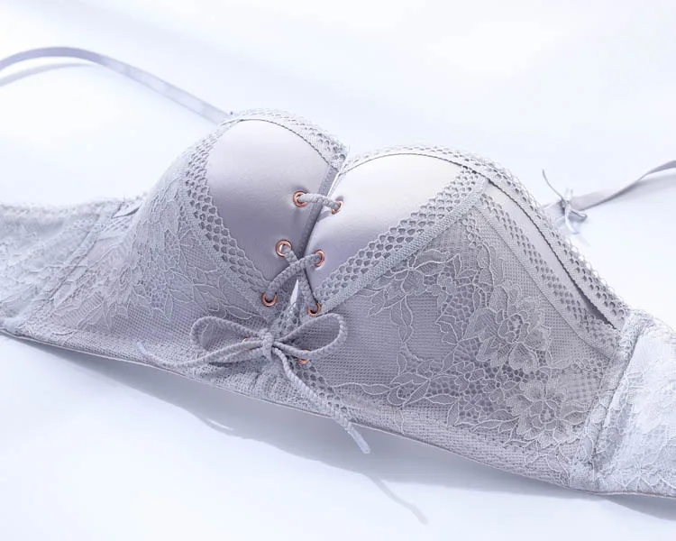 CINOON New Top Sexy Underwear Set Women Wireless Brassiere Push up Bra and Panty Sets Embroidery Solid color Lingerie Set (8)