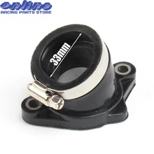 Motorcycle Dirt Bike 33mm Racing Carburetor Rubber Angled Adapter Inlet Intake Pipe For MIKUNI VM24 OKO KOSO KEIHI PE 32 33mm