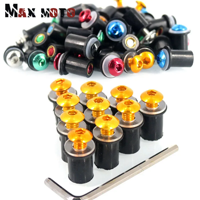 

For DUCATI MONSTER 620 696 796 749 1098S 821 1200S 797 695 Motorcycle Windshield Bolts Screw Nut Fastener Kit M5 5mm 10PCS