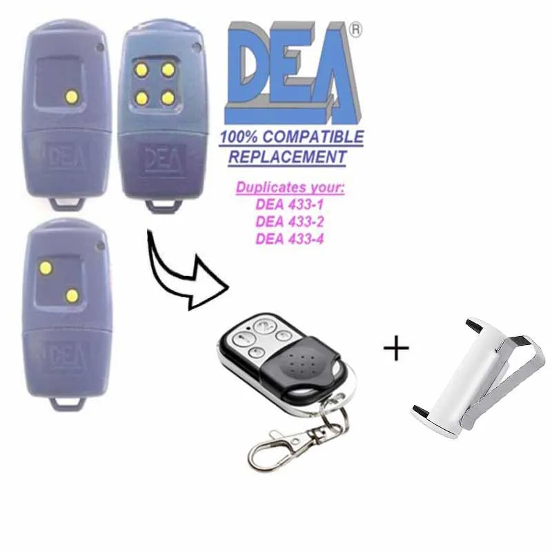 

1pcs DEA 433-1,433-2,433-4 garage door remote replacement fixed code duplicator free shipping