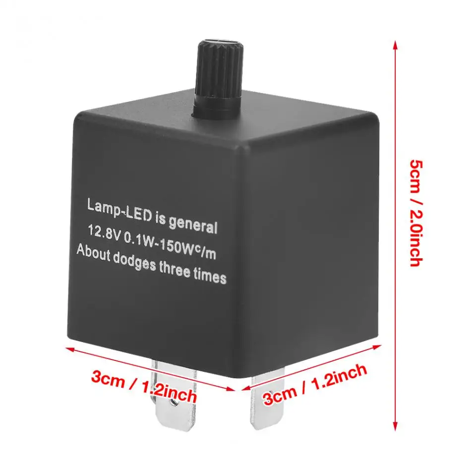 Регулируемый CF13 JL-02 реле вспышки 3-контактный Светодиодный проблесковый маячок реле вспышки для поворотов светильник Hyper Flash исправить генератор импульсов флэш-памяти