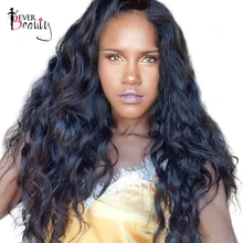 250% Density Lace Front Human Hair Wigs For Women Natural Black Color Brazilian Lace Front Body Wave Wig Remy Hair Ever Beauty