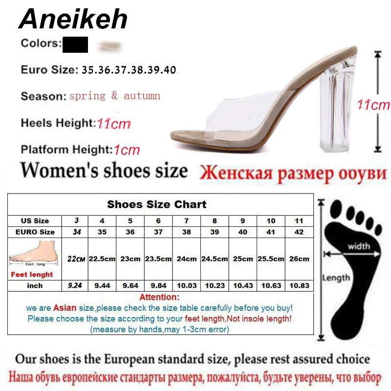 Женские босоножки Aneikeh большого размера 41 42 новые женские сандалии из ПВХ с