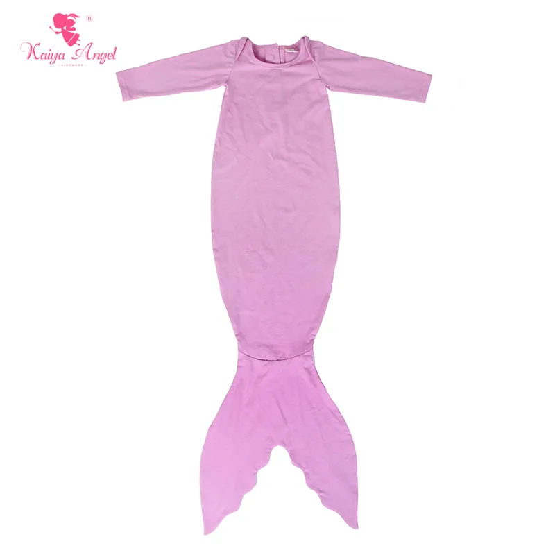 Kaiya Angel/спальный мешок для новорожденных, милый зеленый русалка, одежда для малышей, одежда для пеленания, одежда для детей от 0 до 24 месяцев, 5 шт./партия - Цвет: 1 light purple