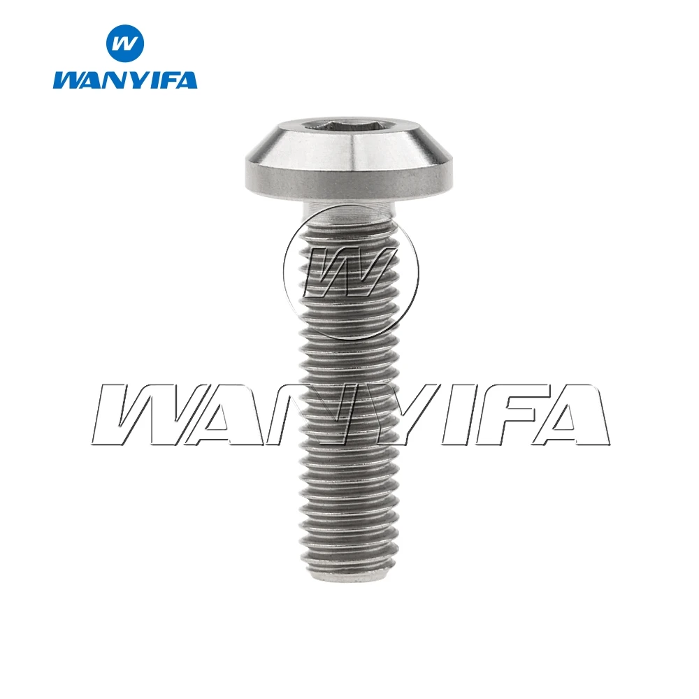 Титановый "Wanyifa" M8x 15 20 25 30 35, 40 мм шестигранный ключ болт с головкой в форме пуговицы винт для уход за кожей лица маска Велосипедный спорт мотоцикл стоп-сигнал - Цвет: Titanium Color