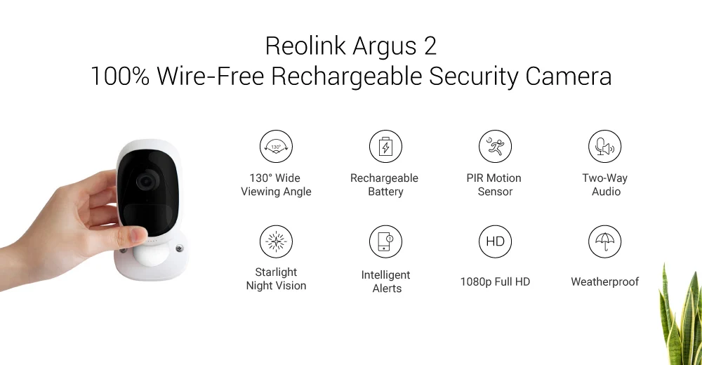 Кожаный костюм Reolink для Argus 2 и Argus Pro без проводов перезаряжаемая батарея с питанием от аккумулятора ip-камера безопасности WiFi(не для Argus