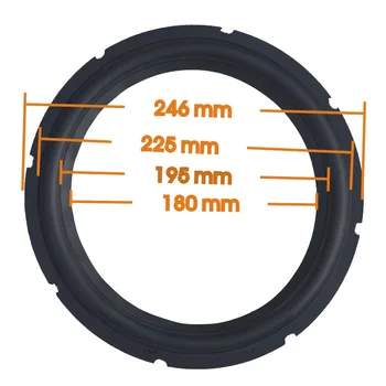 

High Quality 10 inch Woofer Speaker Rubber Side To Repairing PartsBass (180mm/195mm/225mm/246mm) 20 pcs/lots
