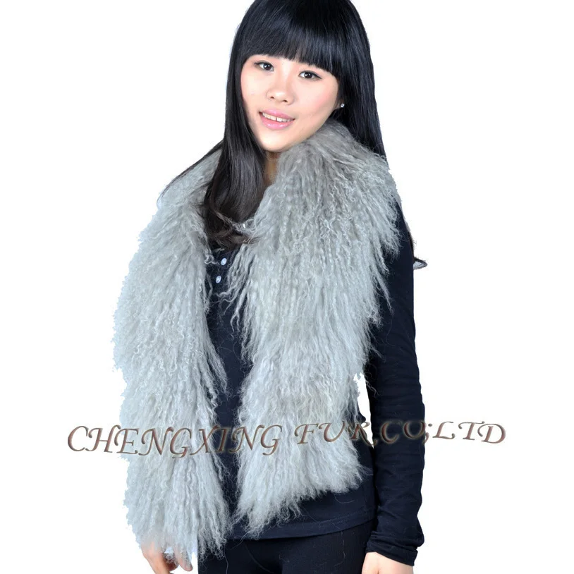 Женский воротник из натурального монгольского овечьего меха|fur scarf|designer scarfscarf