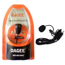 Dagee DG-001MIC мини петличный микрофон Портативный петличный микрофон с зажимом 3,5 мм разъем микрофон высокое качество для телефона компьютера планшета