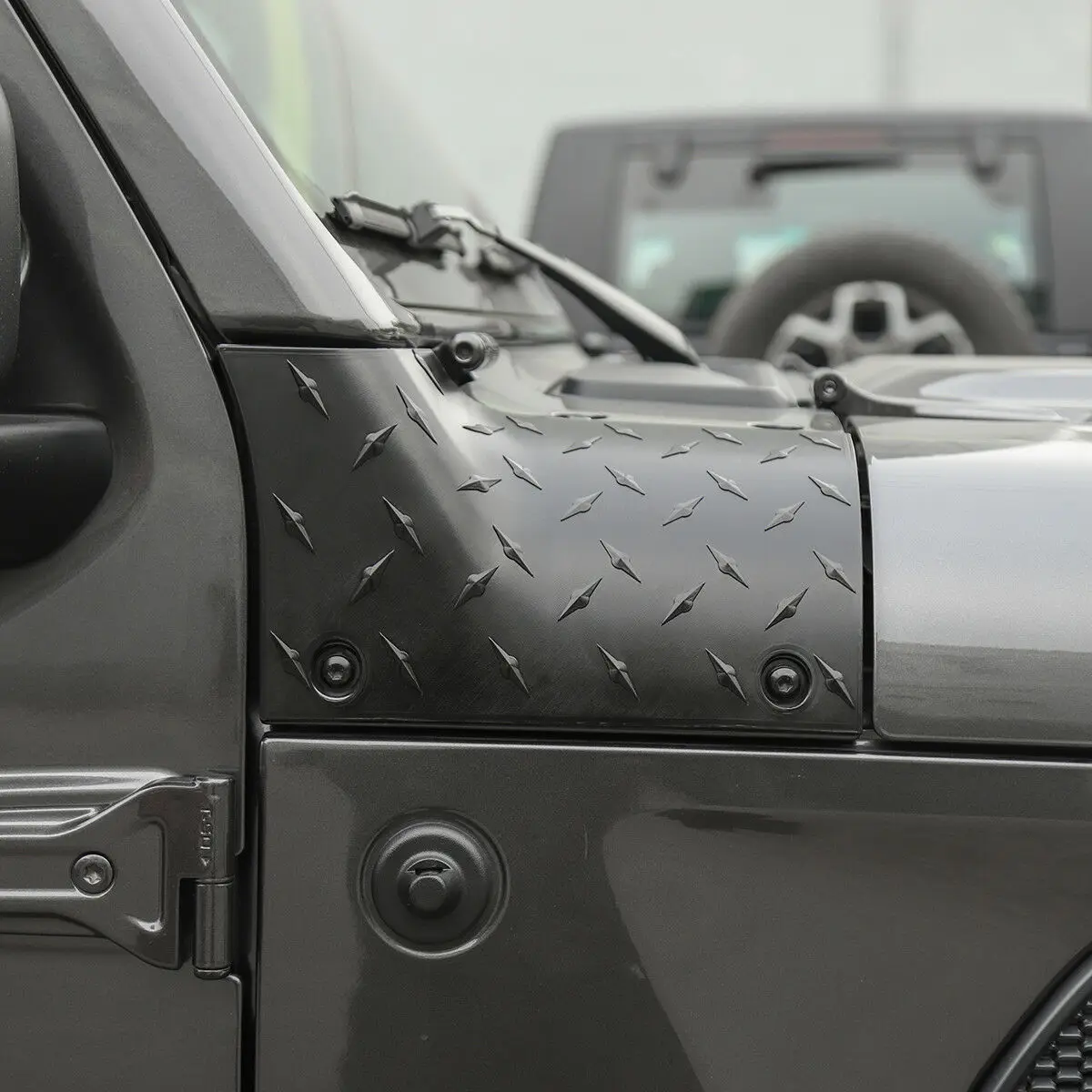 Black ABS Side Body Armor Side Cowl Cover For Jeep Wrangler JL JLU 2018 2019 2pc