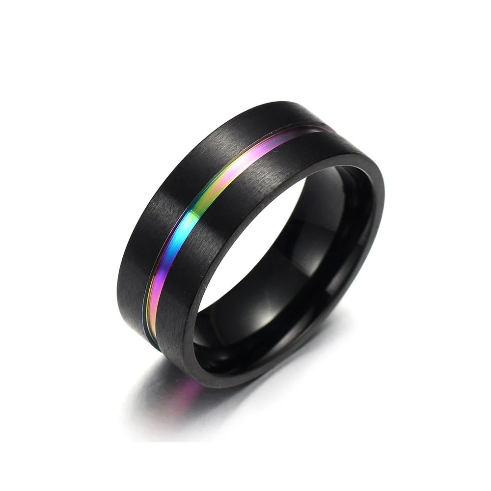 

1Pcs Jewelry 8mm Wedding Band, Titanium Rings, Men, Women