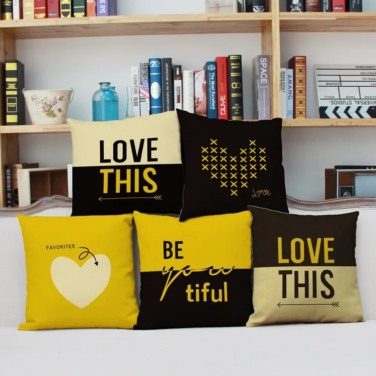 

Linen lovers pillow cushion sofa cushions office minimalist modern backrest cushion case