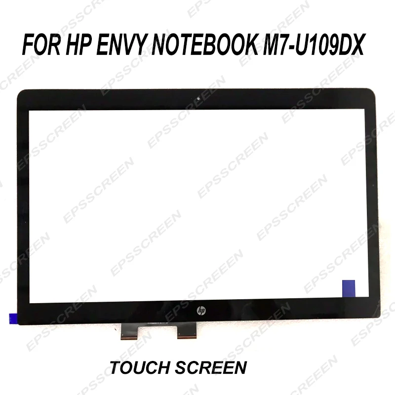 Novo para Substituir Sensor de Toque Lente de Vidro Digitador da Tela de Exibição em Preto e Cabo Envy 109dx 17.3 Amarelo hp M7-u M7-u009dx –
