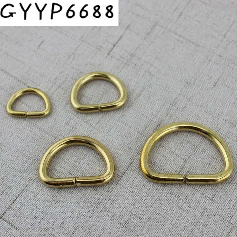 

Copper Non Welded D ring Plated D-Rings Webbing Strapping Bags Garment Accessories D Dee Ring adjustable buckles