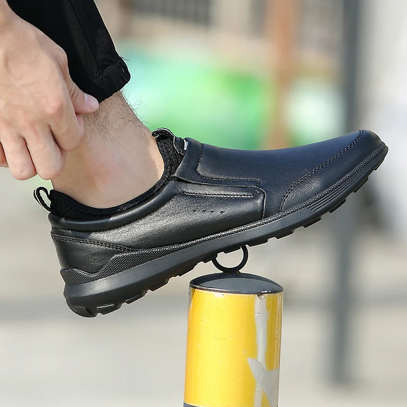 Sneakers En Confortable De Bonne Homme Pour Plat Plein Les Adulte Sport Chaussures Glissement 2019 Air Cuir Black Unique Qualité Sur Hommes zwpxqx75