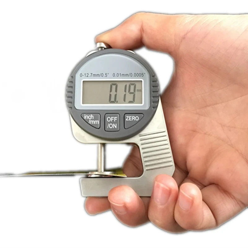 0.01mm Digital Thickness Gauge Large LCD Pocket 0.0005" 10mm Digital Dial Indicator Thickness Meter Sponge Steel Sheet Leather