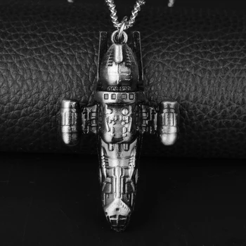 

dongsheng WholesalE Star Wars Spacecraft Model Pendants Necklace Rocket Choker Necklaces Cosplay Party Christmas Gift for Fans-3