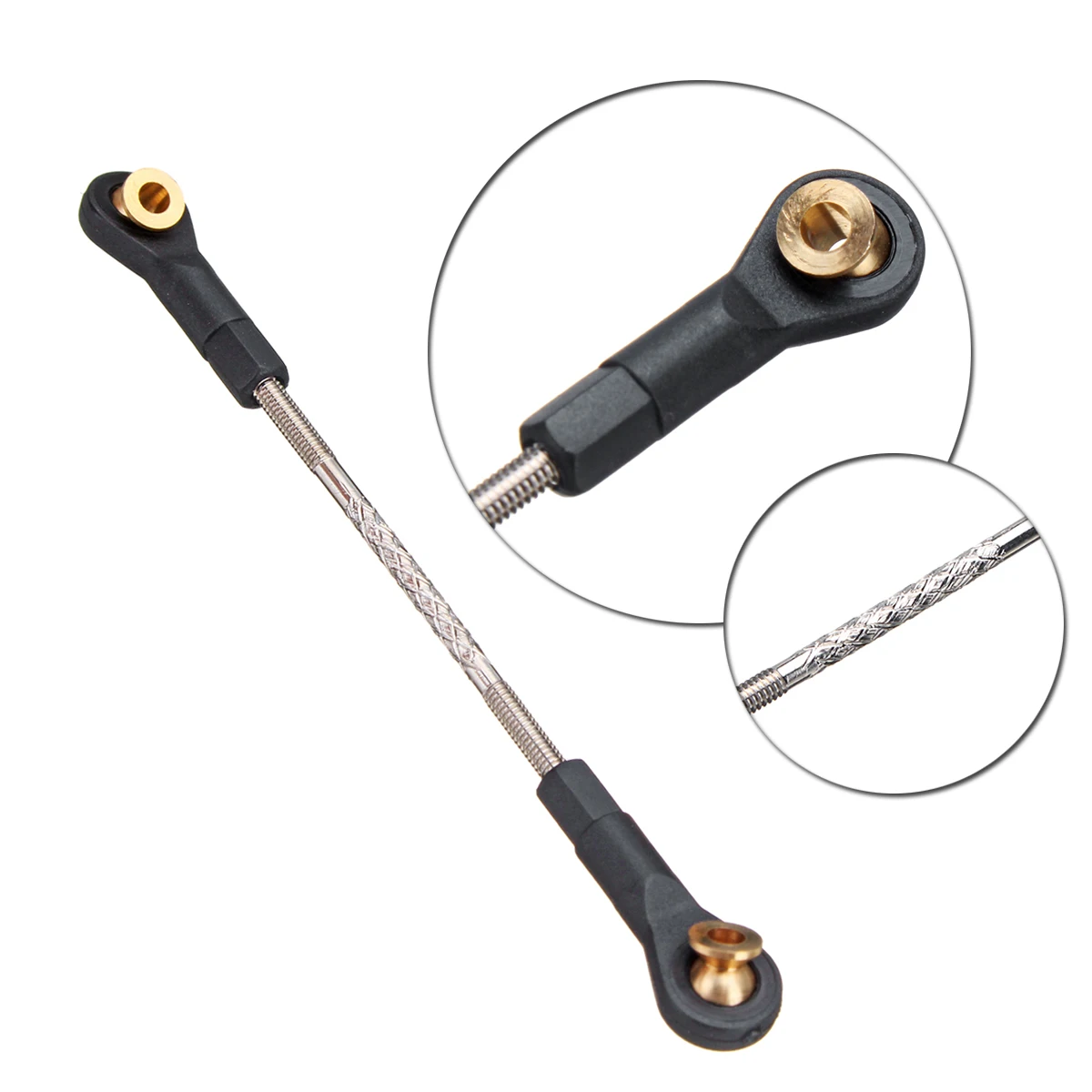 

For WPL RC Car Upgrade Metal Modification Steering Pull Rod Servo Rod Spare Part Easy to Install Durable Cool Attractive Replace