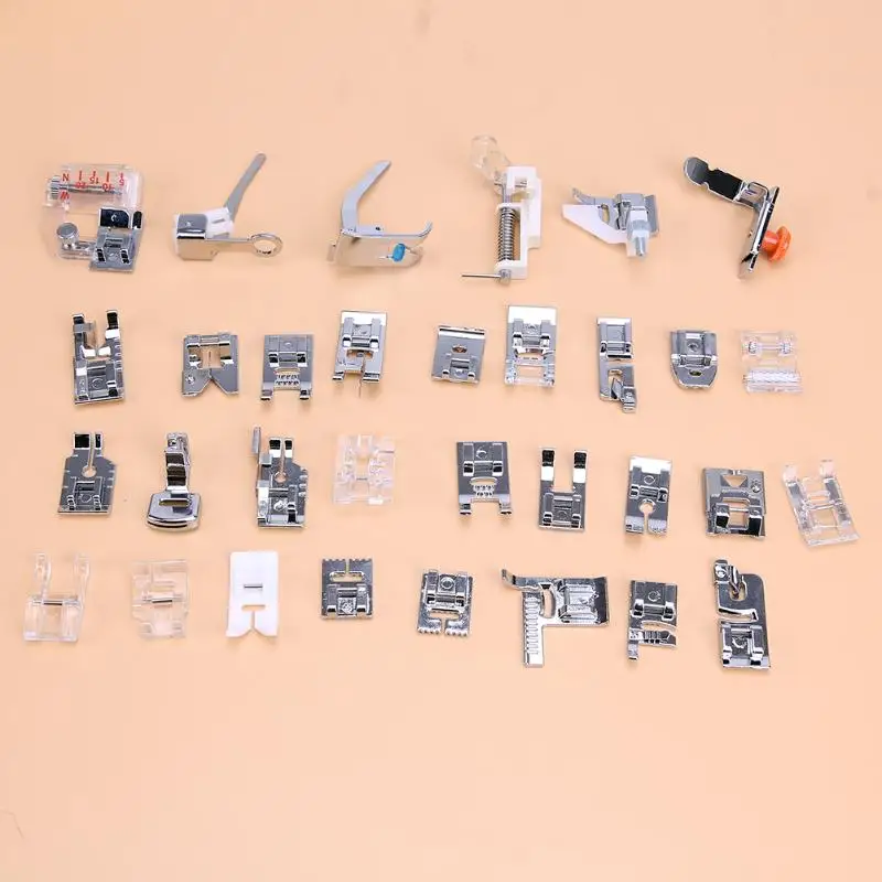 32pcs Domestic Industrial Sewing Machine Presser Foot Set Feet Kit Set