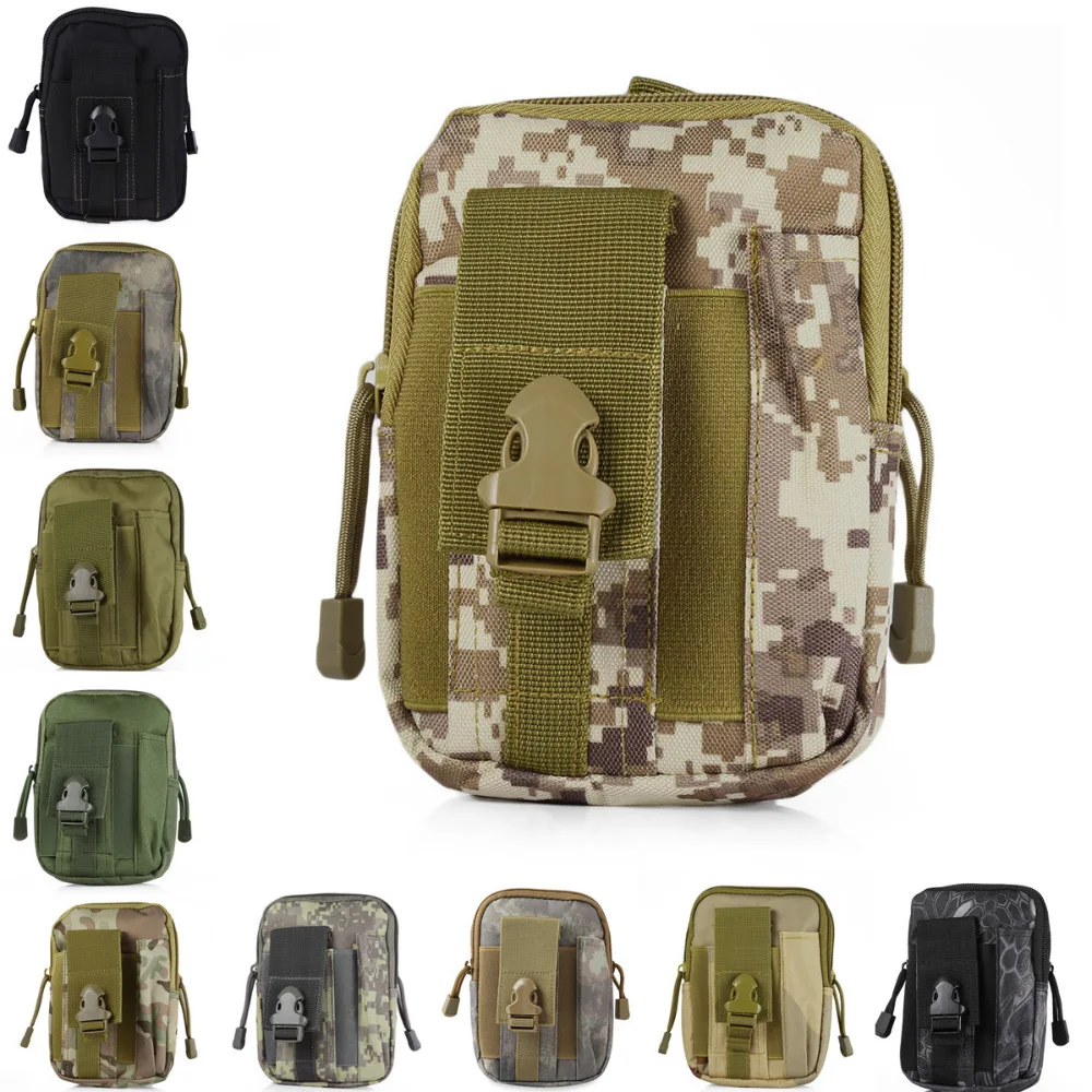 Outdoor Camping Hiking Bag Millitary Tactical Bag Molle Pouch Belt Loops Waist Bag Phone Case