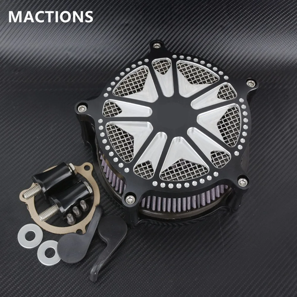 

Motorcycle CNC Air Filter Intake Filter Cleaner System For Harley Sportster Road King Gliding Softtail Dyna