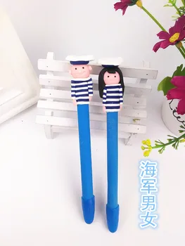 

20pcs/lot Japan South Korea creative cartoon stationery promotional ad gift prize pen student Navy polymer clay ballpoint pen