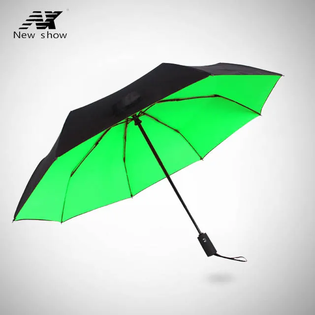 Зимняя акция, двухслойный трехслойный складной зонтик для дождя, для женщин, анти-УФ, автоматический зонтик, ветрозащитный, солнцезащитный, для женщин, корпорация - Цвет: Светло-зеленый