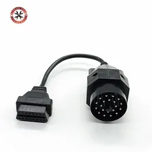 1pc obd ii adaptador para bmw 20 pinos para obd2 16 pinos conector fêmea e36 e39 x5 z3 para bmw 20pin mais novo frete grátis