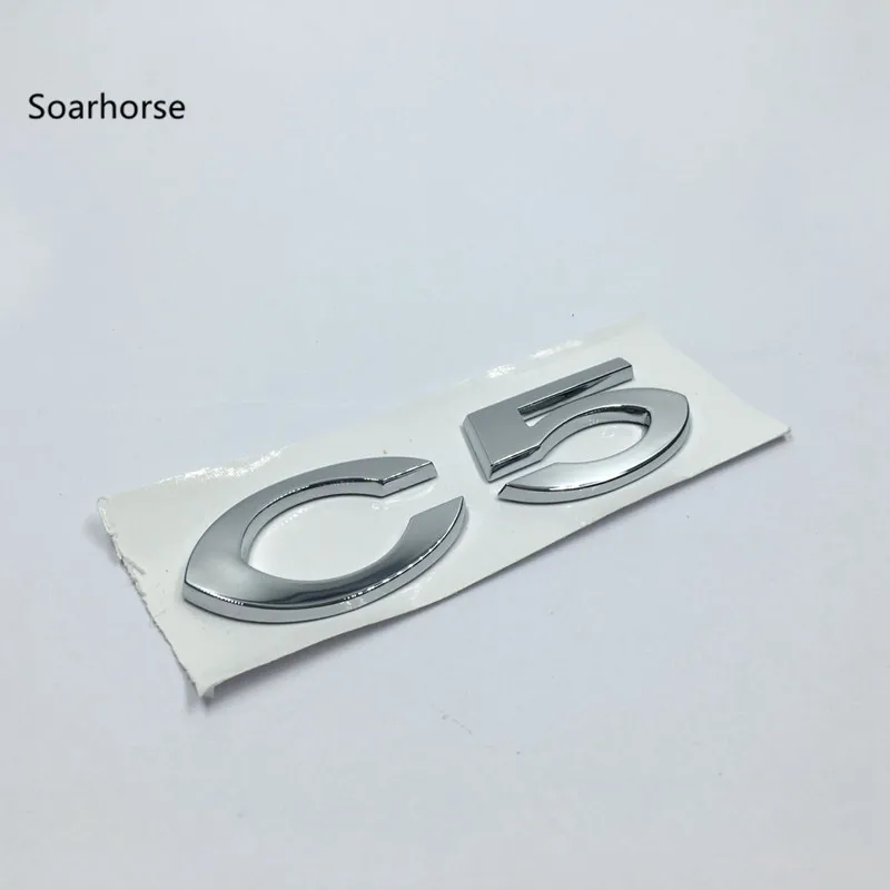 

Soarhorse For Citroen C5 Letters Mark Logo Badge Emblem Decal Car Rear Trunk Lid Nameplate Decals