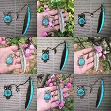 Ретро милые животные Дракон сова дизайн с бабочками и цветами металлическая Закладка для книг школьников Винтаж Bookarks красивый подарок