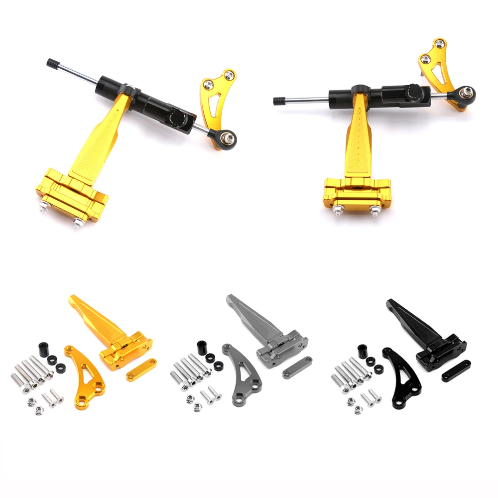 CNC Aluminum Steering Damper Stabilizer Bracket Mounting Holder Set For