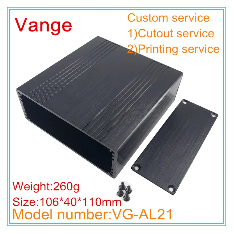 1 шт./лот черные атласные проектные Чехлы 106*40*110 мм 6063-T5 алюминиевые diy