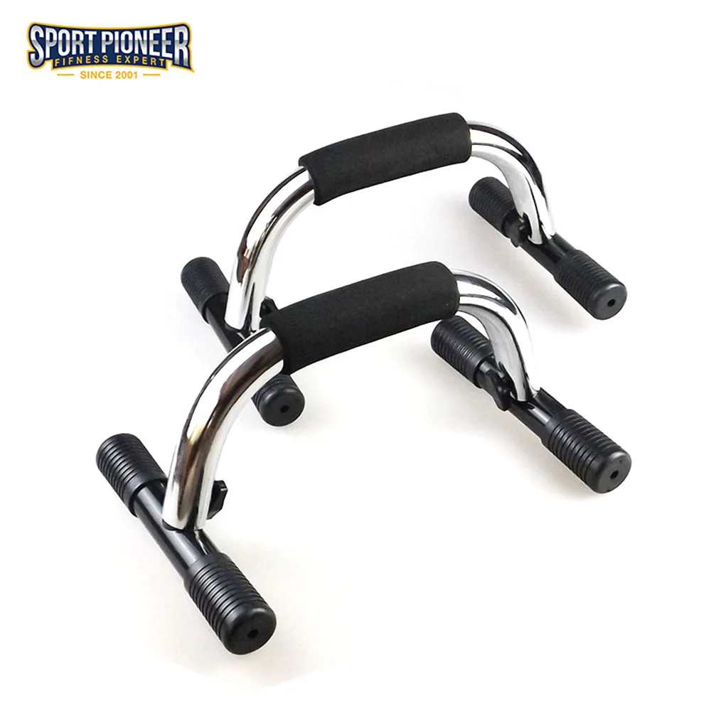 Chromed Metal Push Up Bar Push Ups Stands Bars to Strengthen Arm Chest