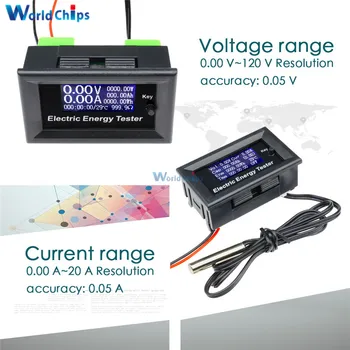 

DC120V 20A LCD Current Meters Digital Voltmeter Ammeter Voltage amperimetro Wattmeter Volt Capacity Tester Indicator LCD Monitor