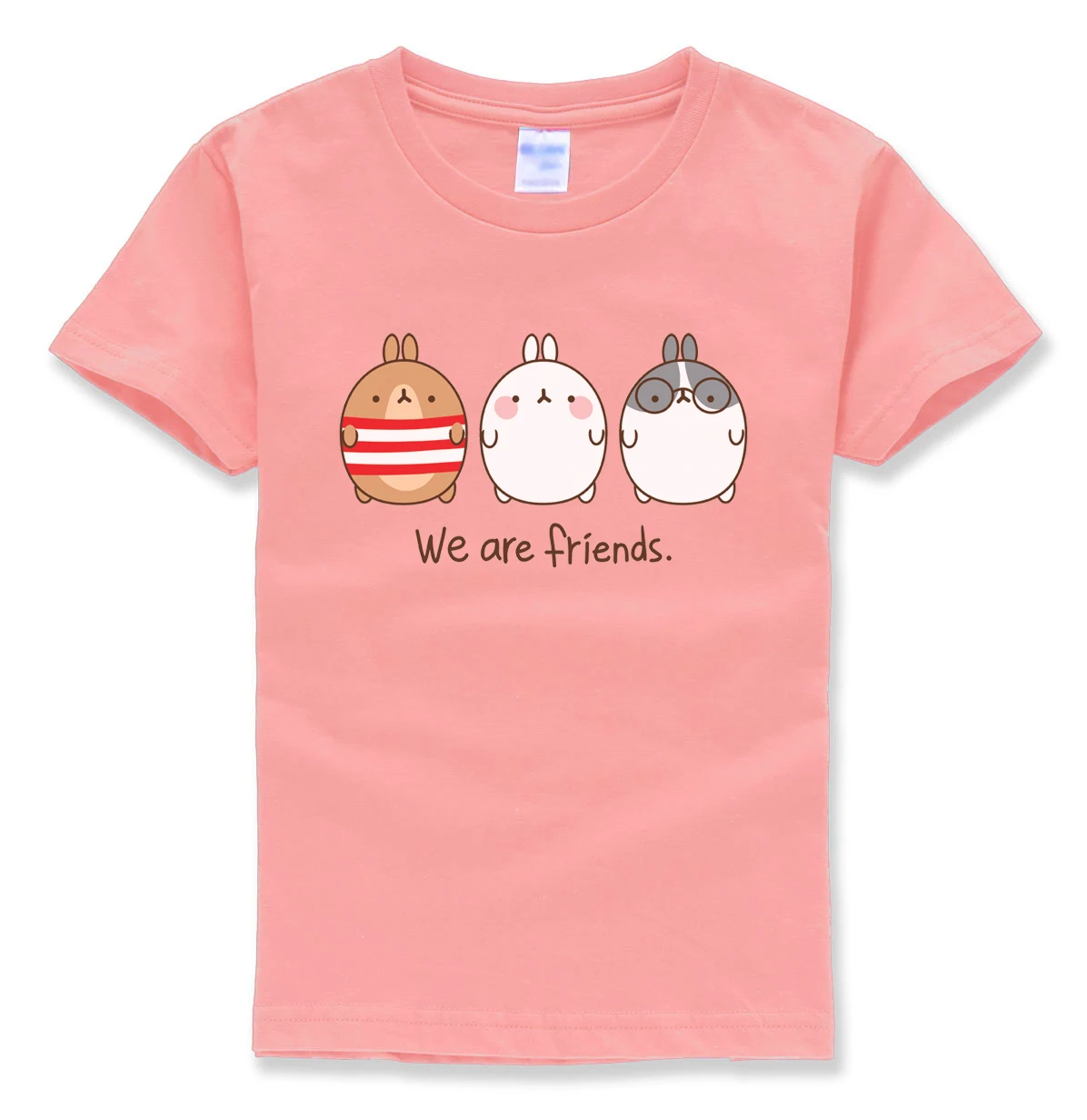 

we are friends letter printing funny animal tops cartoon t shirt summer 2018 new fashion brand clothing boy clothes kids t-shirt