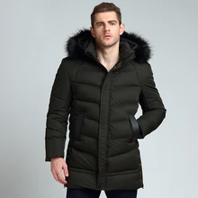 Зимние куртки мужские s пальто мужские однотонные теплые пальто стеганая куртка Мужские Длинные парки мужские меховые куртки с воротником Размер M-3XL
