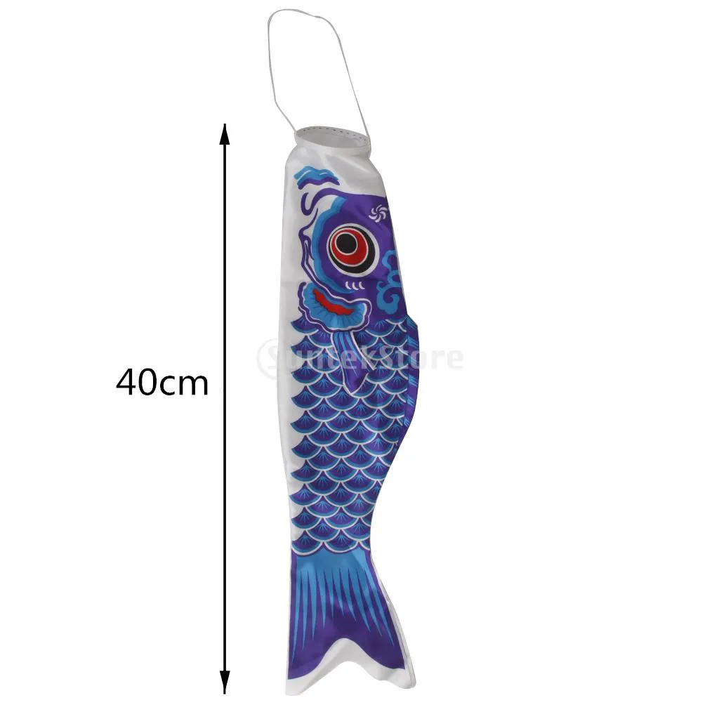 3 Pieces 40cm Japanese Windsock Carp Flag Koi Nobori Sailfish Wind Streamer Fish Wind Streamer Home Party Decorations